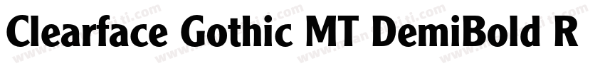 Clearface Gothic MT DemiBold Regula字体转换
